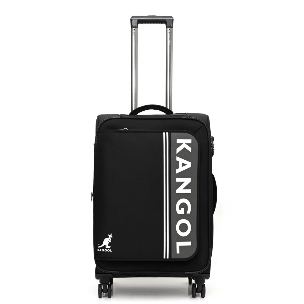 ~雪黛屋~KANGOL 24吋行李箱輕量商務箱加大容量P360度靜音萬向雙飛機旋轉K#001