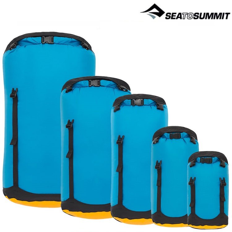 Sea to Summit 70D eVent輕量可壓縮式透氣收納袋/登山打包防水袋/睡袋壓縮袋 STSASG011031 5L土耳其藍