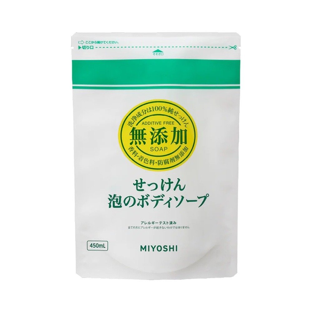 【易油網】日本 MIYOSHI 無添加 泡沫沐浴乳補充#00745 450ml