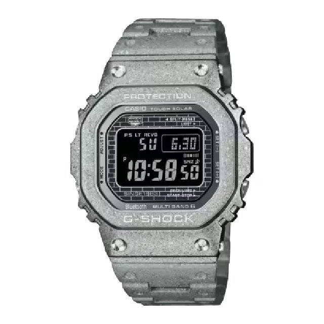 CASIO 卡西歐G-SHOCK GMW-B5000PS-1 40周年RECRYSTALLIZED系列限量璀璨風格全金屬時尚腕錶 43.2mm