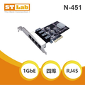 【ST-Lab】Gigabit PCI Express 四埠網路卡(N-451)