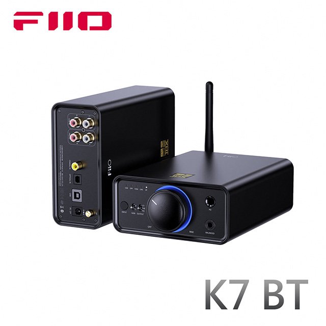 Walkbox代理【FiiO K7 BT 桌上型耳機功率擴大機(藍牙版)】雙DAC晶片/支援aptX-HD/LDAC等藍牙編碼/6.35、4.4mm輸出