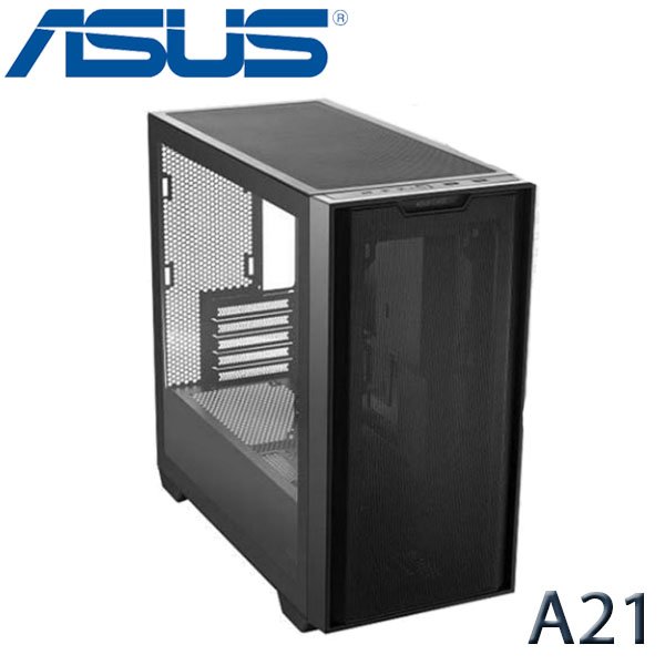 【MR3C】含稅附發票 ASUS 華碩 A21 黑色 鋼化玻璃 透側 M-ATX 電腦機殼