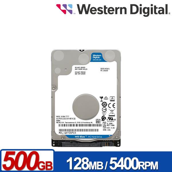 WD 藍標 500GB(7mm) 2.5吋硬碟 WD5000LPZX 內接硬碟