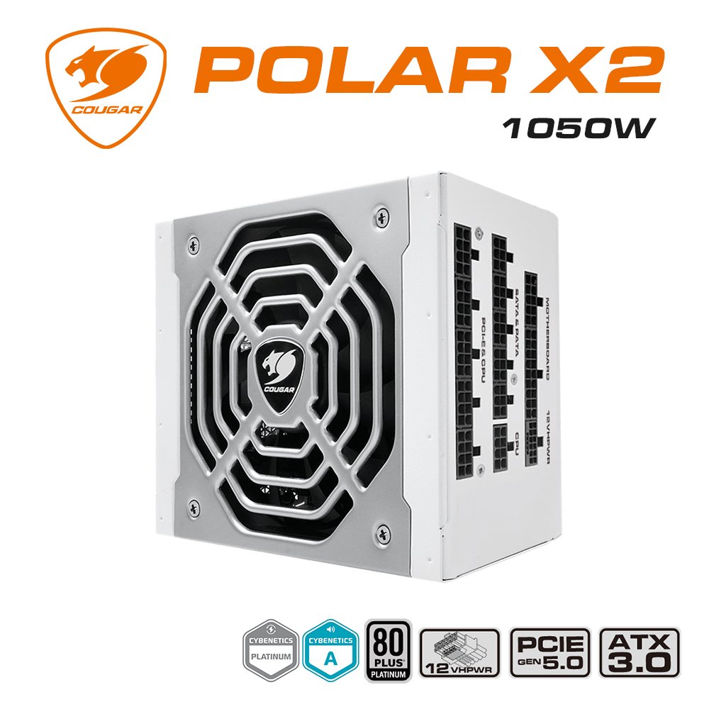 COUGAR 美洲獅 POLAR X2 1050w 電源供應器 白金牌 全模組ATX 3.0
