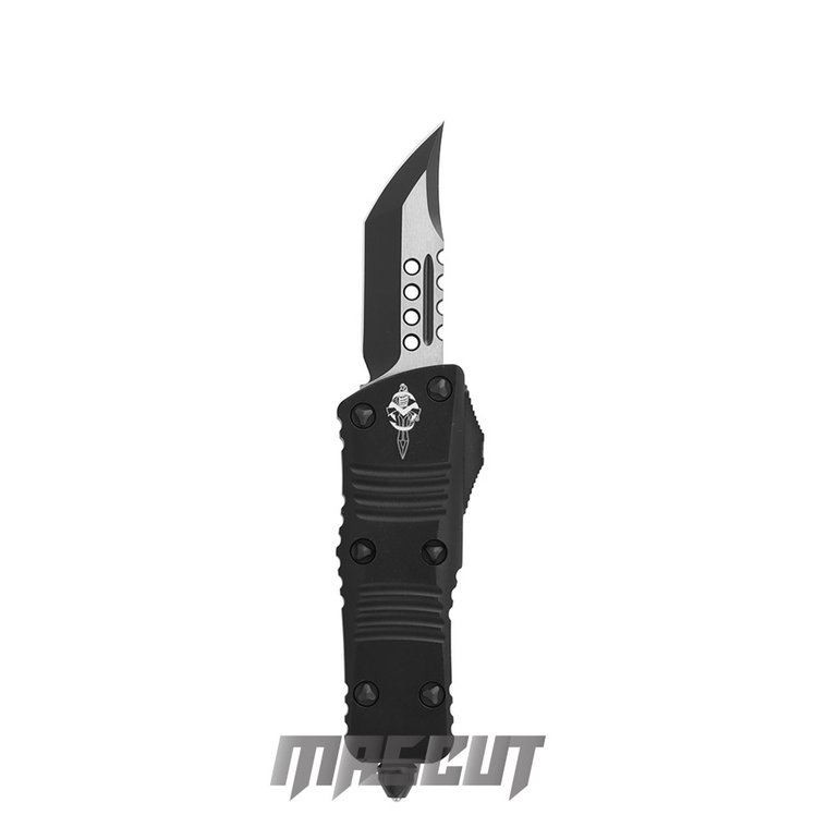 宏均-MICROTECH Mini Troodon HH BLACK STD 地獄犬刃 黑色握柄 OTF-彈簧刀(不二價) / AN-1280/819-1TS