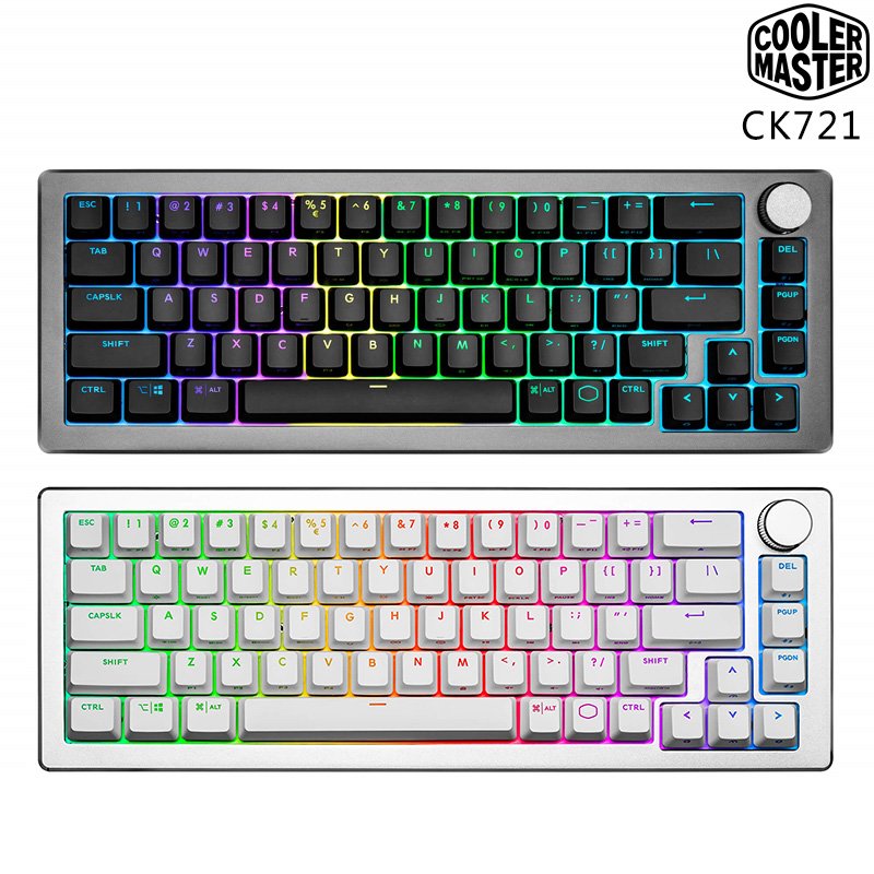 CoolerMaster 酷碼 CK721 三模 無線 機械式 鍵盤 中文 RGB背光 附贈手靠軟墊 太空灰 銀白 青軸 紅軸 茶軸
