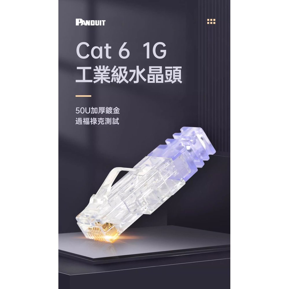 PANDUIT Cat 6 RJ45 合適23~24AWG網路線【2個/包】無遮蔽式水晶頭【五