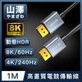 山澤 DisplayPort 1.4公對公8K60Hz/4K240Hz高畫質電競傳輸線 1M