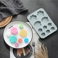 廚房餐廚烘焙料理小幫手▲10連可愛腳掌造型矽膠蛋糕模餅乾翻糖軟糖布丁果凍巧克力冰塊模-天空藍
