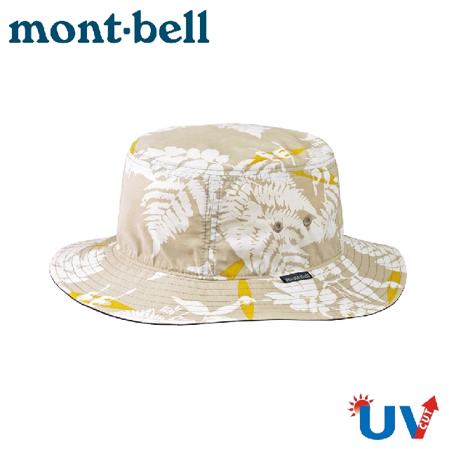 【Mont-Bell 日本 H2.O.D.PRINT HAT 圓盤帽《米白》】1118599/遮陽帽/防晒帽/登山/露營