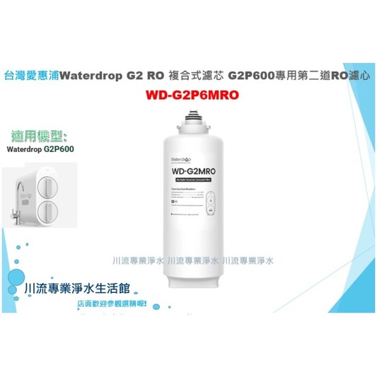 台灣愛惠浦 Waterdrop G2 RO濾心 複合式濾芯 G2P600專用第二道RO濾心 WD-G2P6MRO