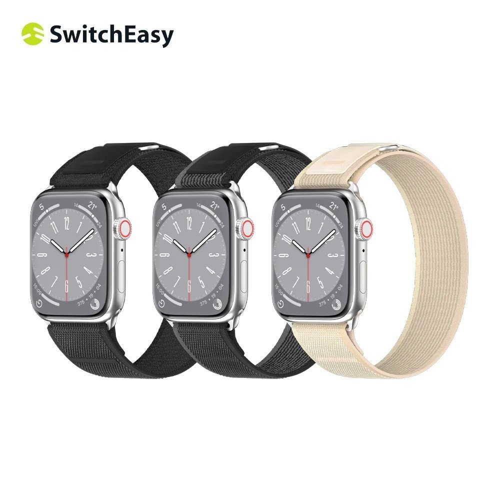 SwitchEasy Flex Apple Watch 環扣魔鬼氈排汗透氣彈性越野錶帶