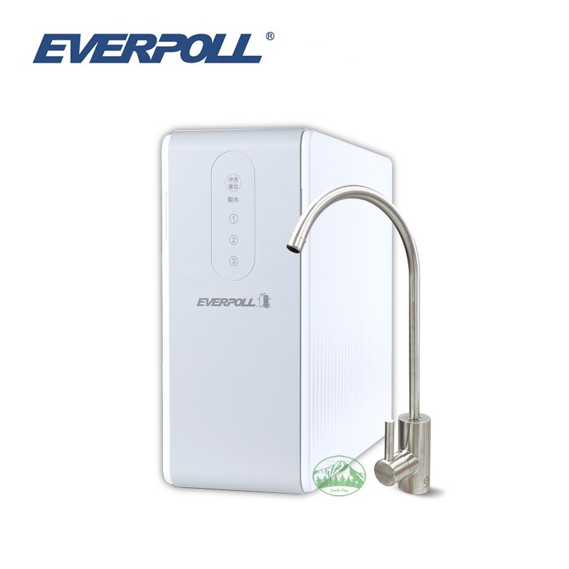 EVERPOLL RO-600直出RO淨水器(RO600)搭配LF認證無鉛不鏽鋼單冷大歐鵝頸龍頭 橙淨水