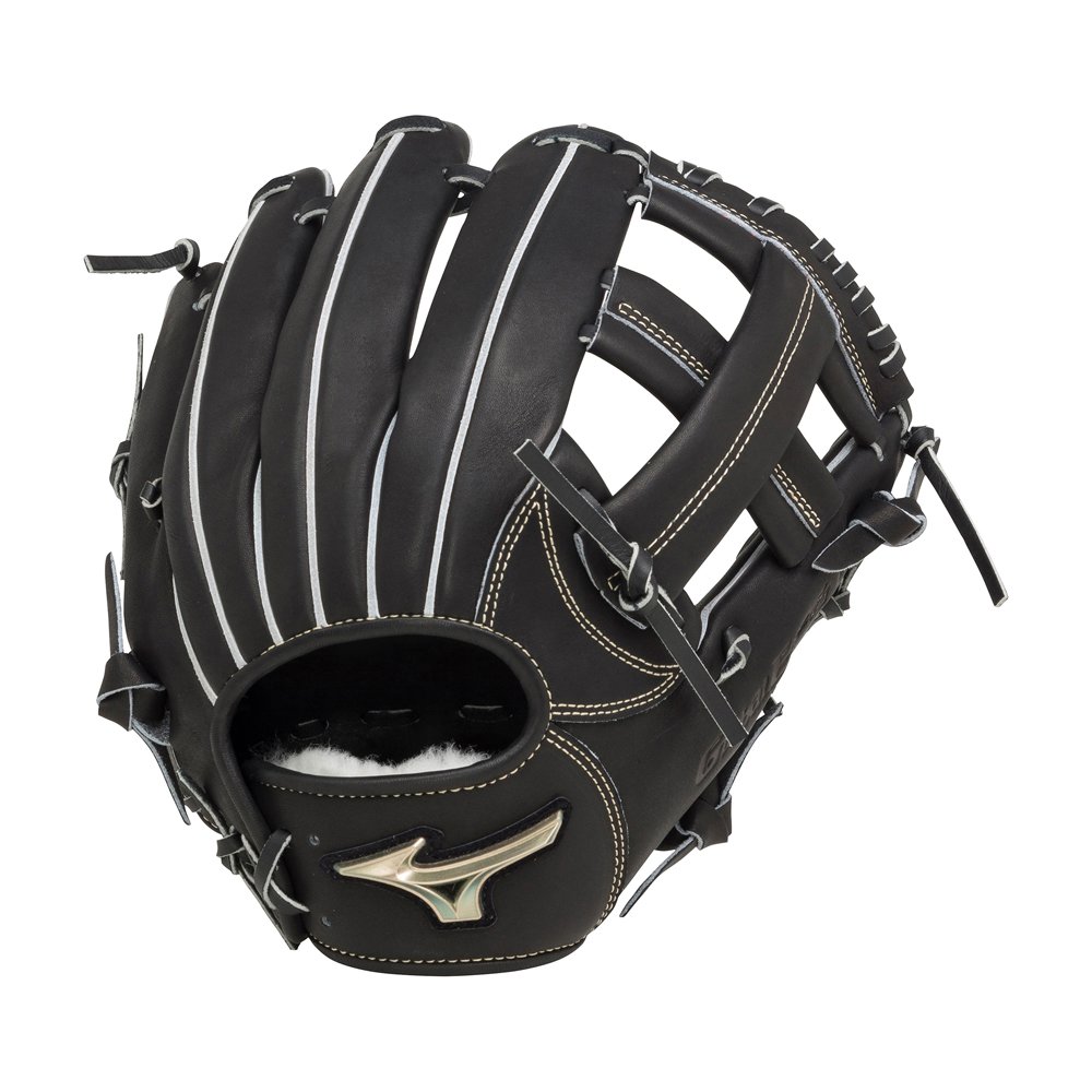 「野球魂」--「MIZUNO」【GLOBAL ELITE GA】等級少年用硬式棒球手套（內野手，1AJGA27403，09黑色）附手套袋，for小五～中二