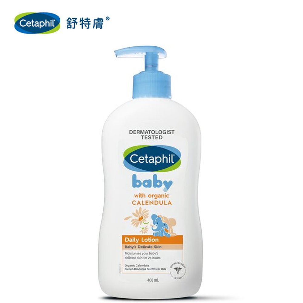 舒特膚 Cetaphil Baby 潤膚乳 400ml (嬰兒乳液/金盞花乳油木B5)