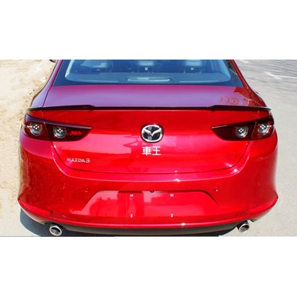 【車王汽車精品百貨】 All New Mazda3 全新馬3 馬自達3 三段式 碳纖維紋 刀鋒款 尾翼 導流板 定風翼