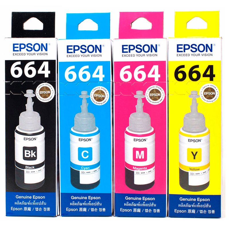 (墨水18入組) EPSON T664 四色 原廠墨水( T664100 / T664200 / T664300 / T664400 )