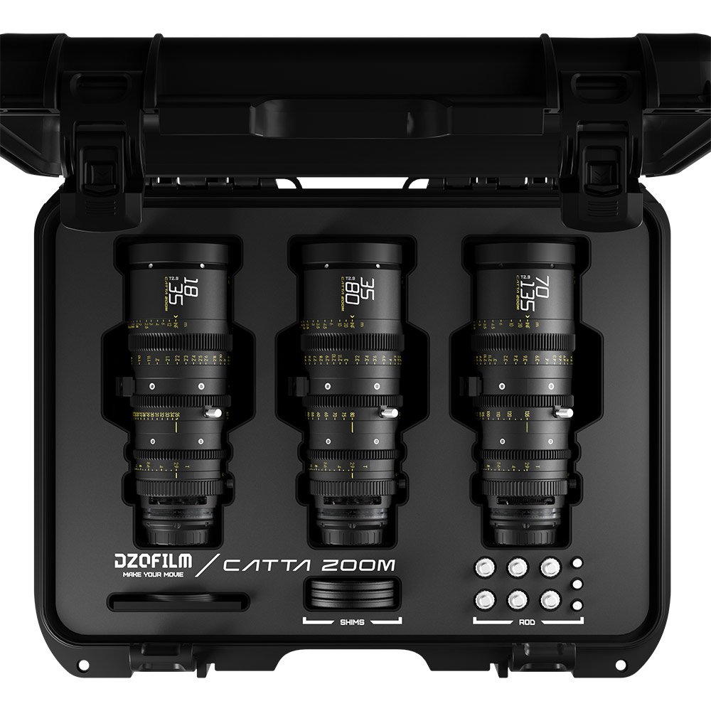 DZOFILM CATTA ZOOM 無邪系列 18-35mm + 35-80mm + 70-135mm T2.9 全片幅變焦專業電影鏡頭 黑色 E-MOUNT