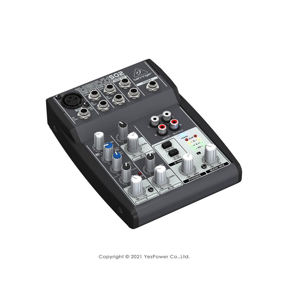 XENYX 502S Behringer耳朵牌 高級模擬 5 輸入混音器/USB/立體聲