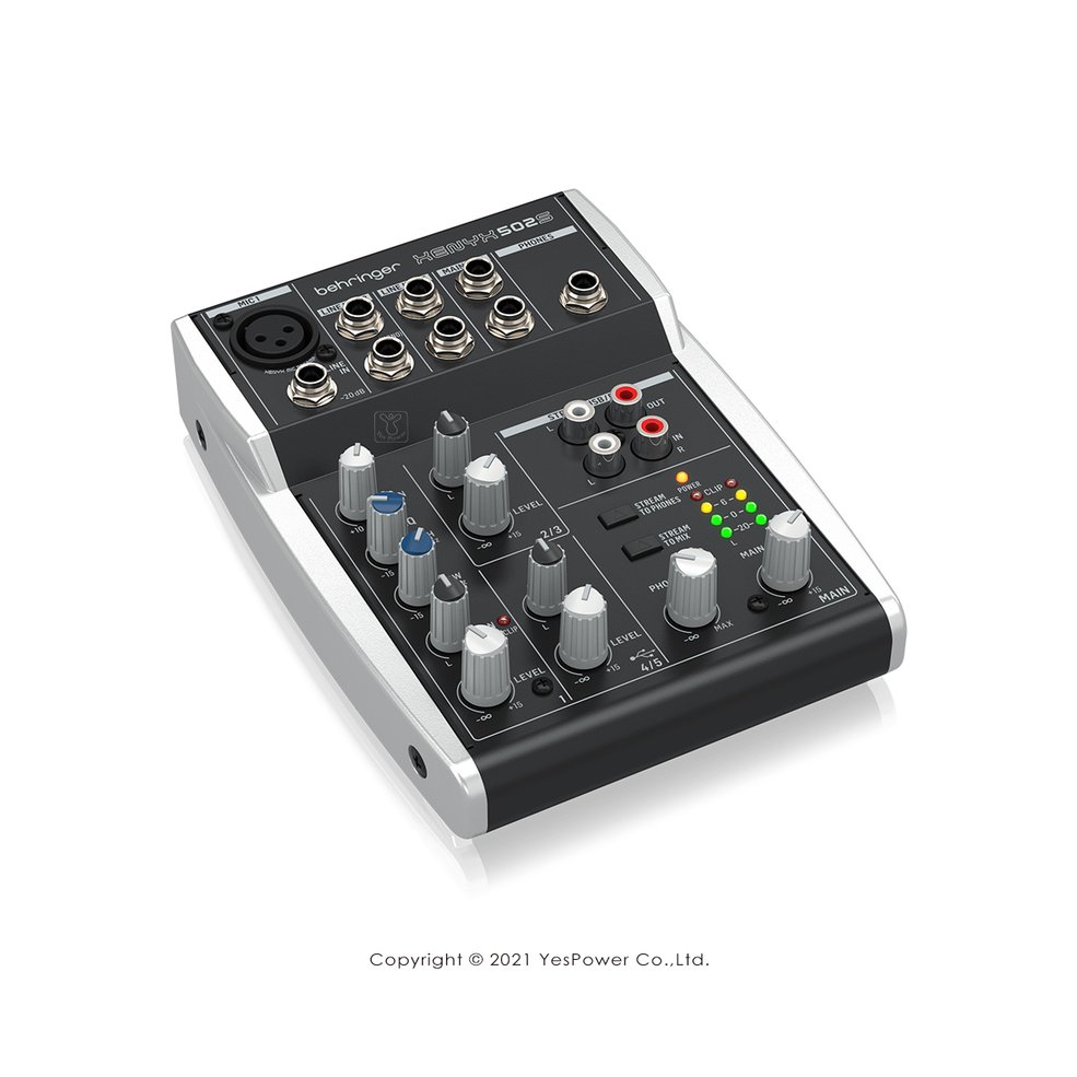 XENYX 502S Behringer耳朵牌 高級模擬 5 輸入混音器/USB/立體聲