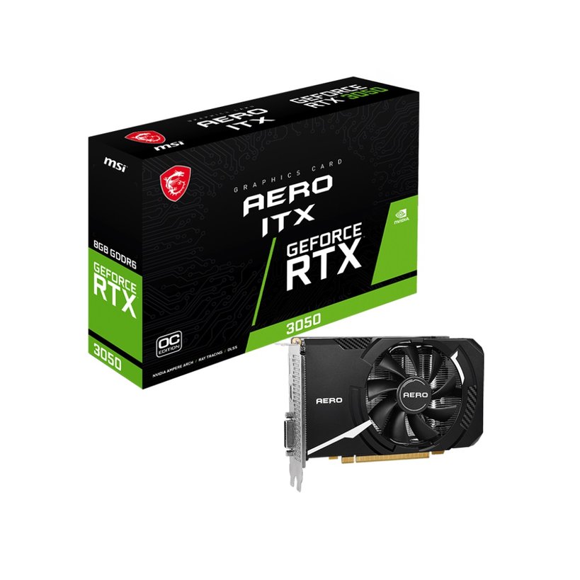 微星 GeForce RTX 3050 AERO ITX 8G OCV1 顯示卡