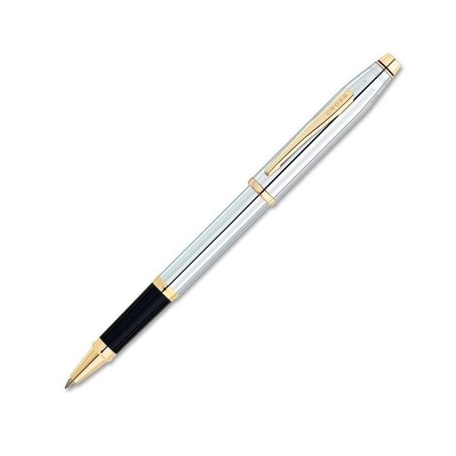Cross高仕 Century II 新世紀金鉻新型大班鋼珠筆(3304) 23K鍍金筆夾及裝飾
