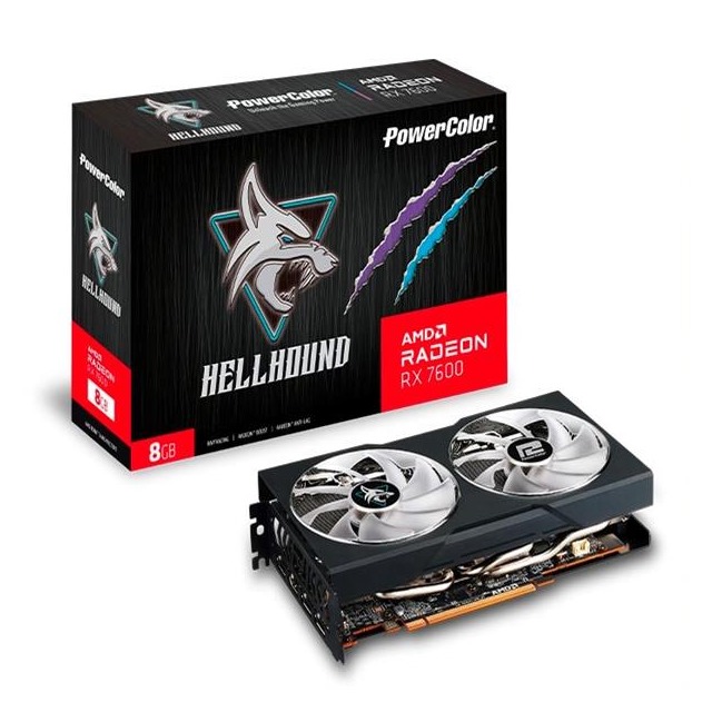 撼訊 RX7600 Hellhound LED 8G GDDR6 128bit AMD顯示卡