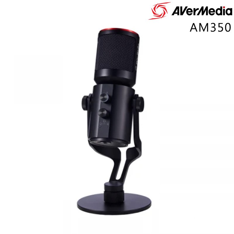AverMeida 圓剛 AM350 Live Streamer MIC 350 黑鳩 USB 電容式 錄音室等級 麥克風 /紐頓e世界