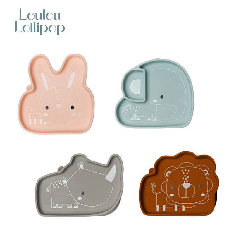 Loulou Lollipop - 加拿大 動物造型 防滑矽膠餐盤