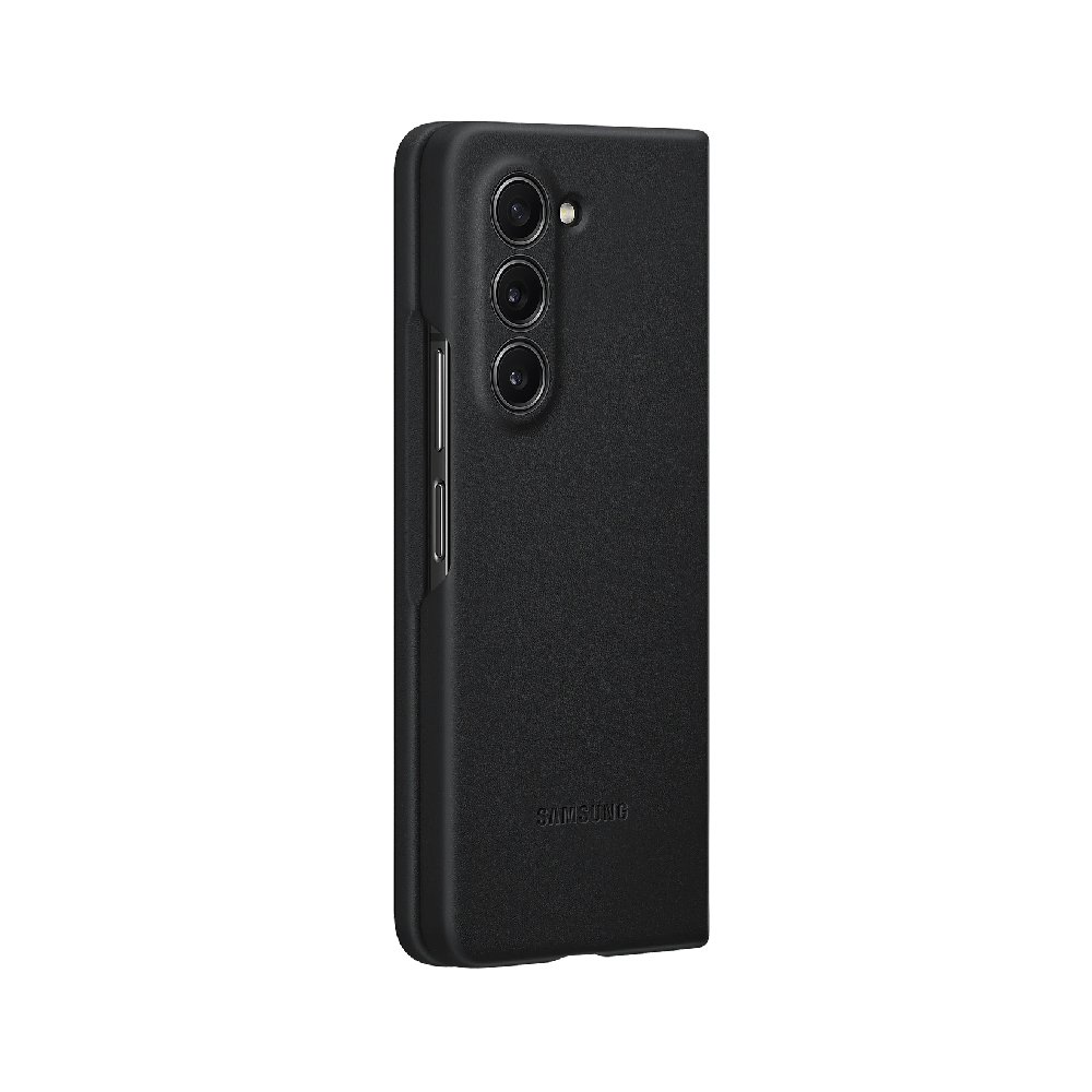SAMSUNG Galaxy Z Fold5 原廠純素皮革保護殼 (EF-VF946P)-幻影黑