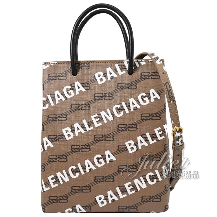 全新現貨優惠中】BALENCIAGA 巴黎世家693805 新版LOGO印花兩用紙袋包