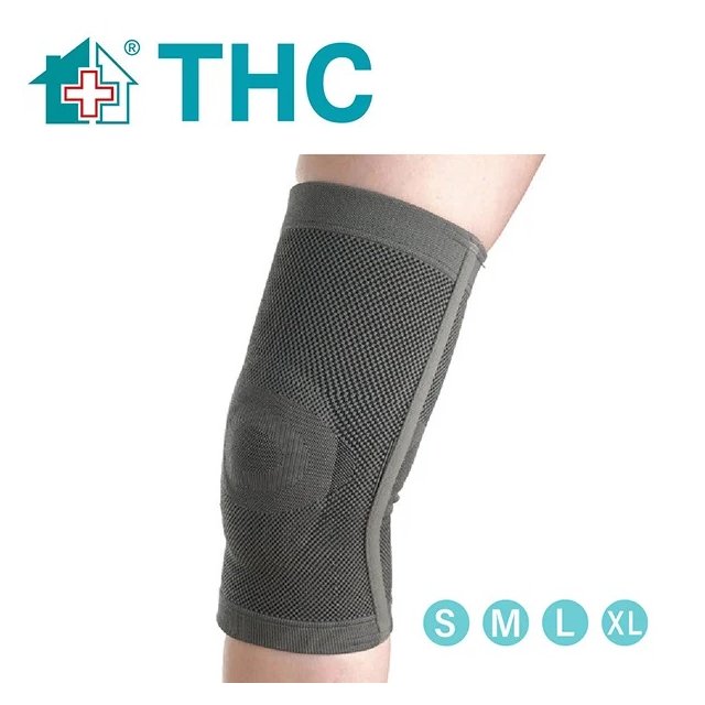 【THC】竹炭 矽膠髕骨護膝 (穿戴式 護膝)