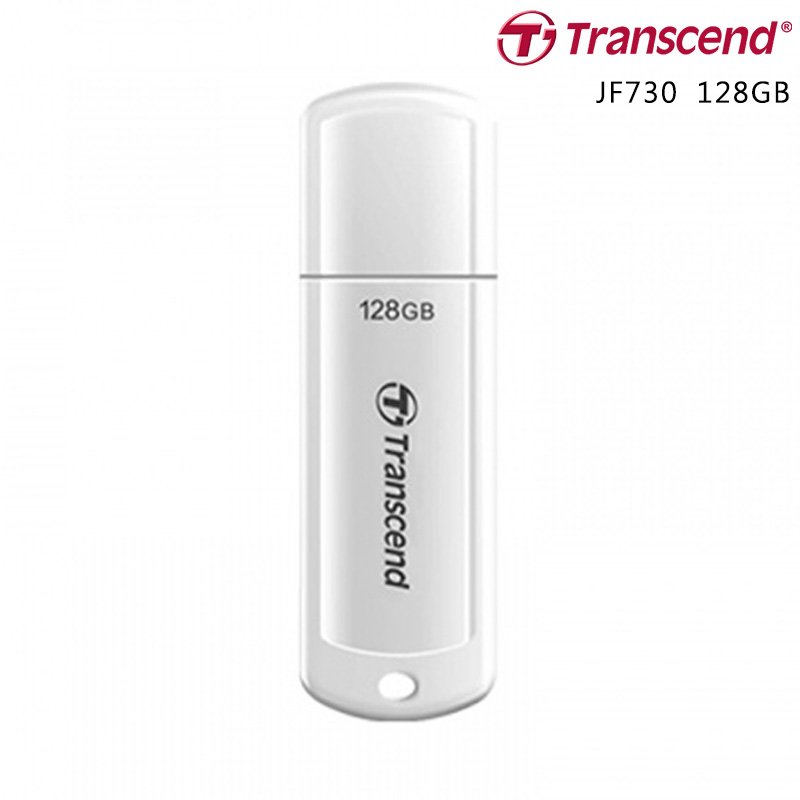 Transcend 創見 JetFlash 730 128GB USB 3.1 Gen 1 隨身碟 白色