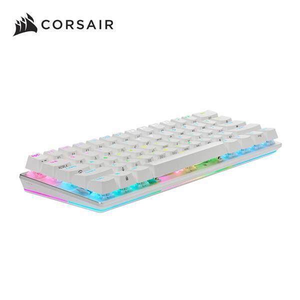 海盜船CORSAIR K70 PRO -白 MINI 銀軸RGB 無線機械式鍵盤