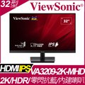 ViewSonic VA3209-2K-MHD 窄邊美型螢幕(32型/2K/HDMI/喇叭/IPS)