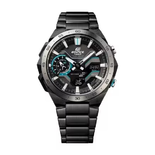 CASIO卡西歐 ECB-2200DD-1A 疾速奔馳風格數位指針潮流腕錶 綠 48.2mm