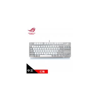 【ASUS 華碩】ROG Strix Scope NX TKL 月光版機械式鍵盤 紅軸
