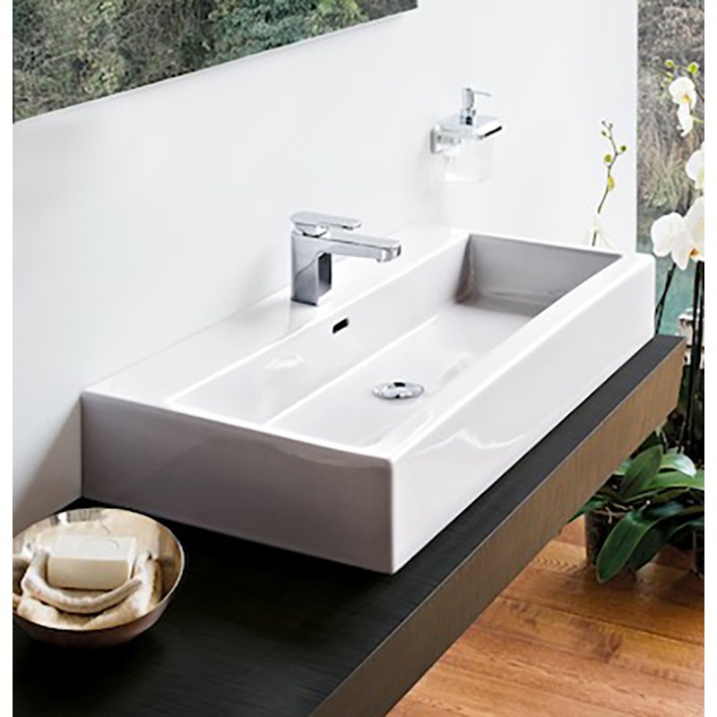 [新時代衛浴] 瑞士LAUFEN台上臉盆，可壁掛可直接訂制下浴櫃80*46cm81743.6