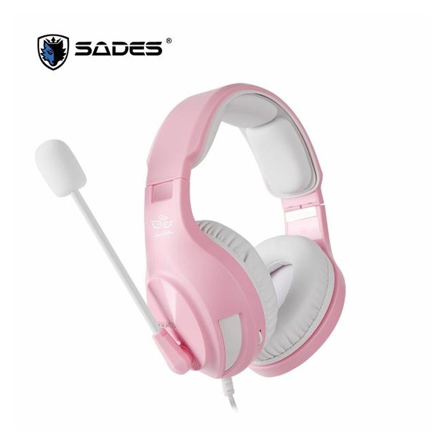 賽德斯 SADES A2 (粉白色)商用耳機麥克風