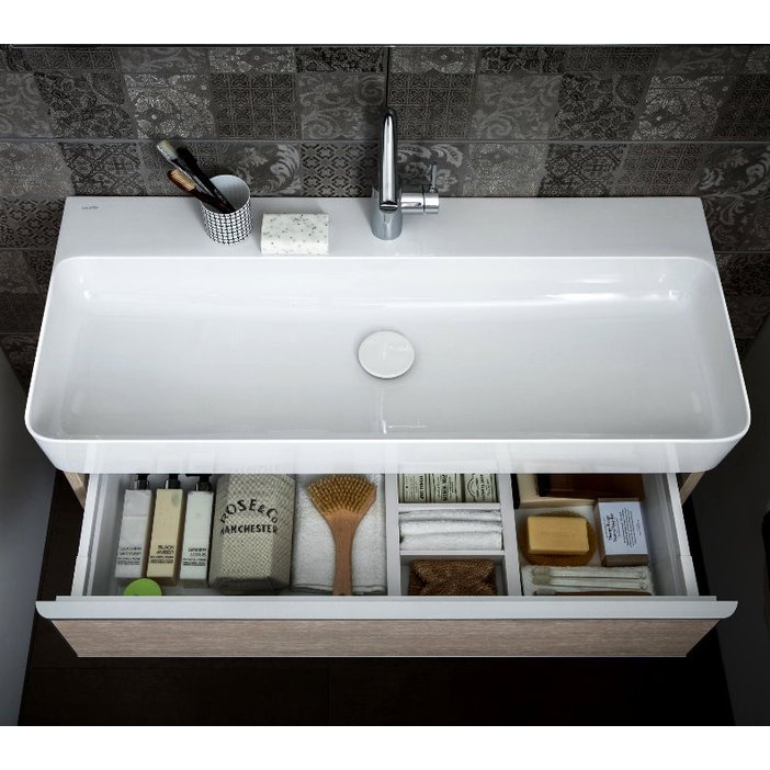 [新時代衛浴] 瑞士LAUFEN檯面盆95*42cm，大尺寸可壁掛可做浴櫃-藍鑽陶瓷81028.7
