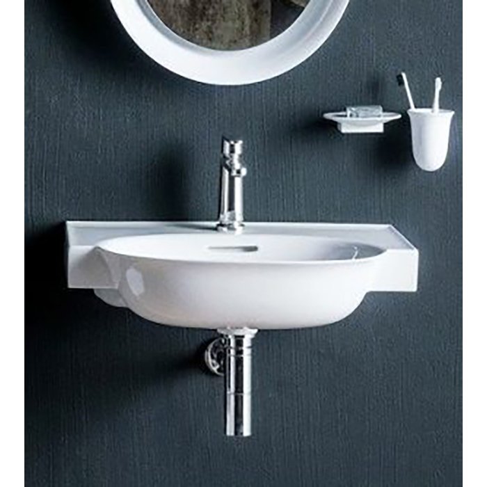 [新時代衛浴] 瑞士LAUFEN檯面盆80*48cm，可壁掛可放搭配浴櫃-超薄邊-藍鑽陶瓷81385.3