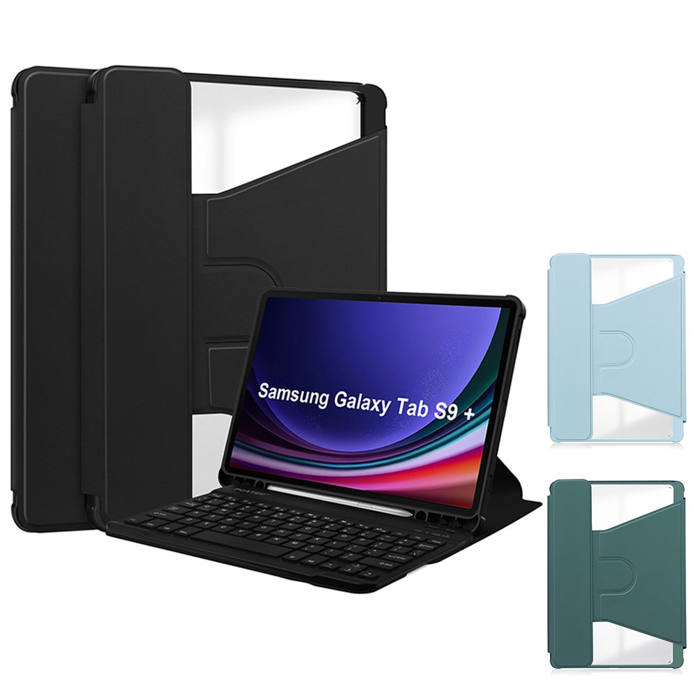 □功能再升級!! 360度旋轉 筆槽設計 可放無線鍵盤□三星 SAMSUNG Galaxy Tab S9+ S9 PLUS 12.4吋 SM-X810 X816 平板電腦保護套 皮套