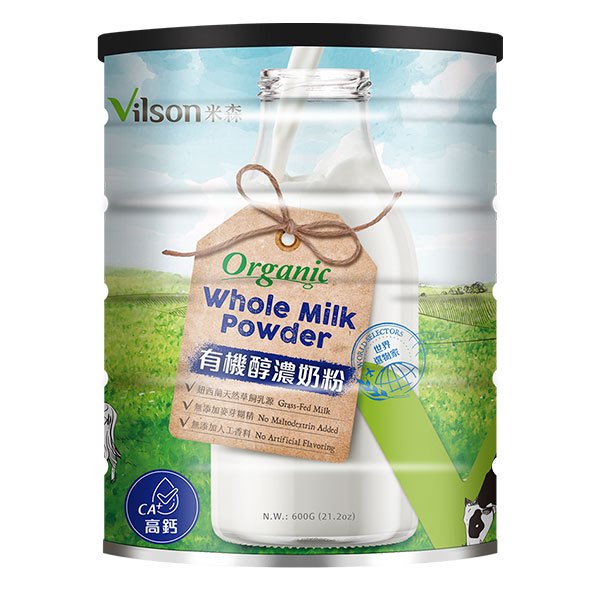 米森 vilson 有機醇濃奶粉 (600g/罐) 一罐 奶粉 紐西蘭 有機牛奶粉 牛奶