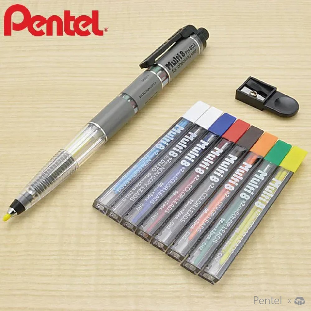 【築實精選】日本優選 × Pentel Multi8 PH802ST 設計家專用 8色套筆