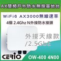 CERIO智鼎【OW-400 4N00】eXtreme High Power WiFi6 Dual-Radio高功率戶外型PoE無線橋接/基地台