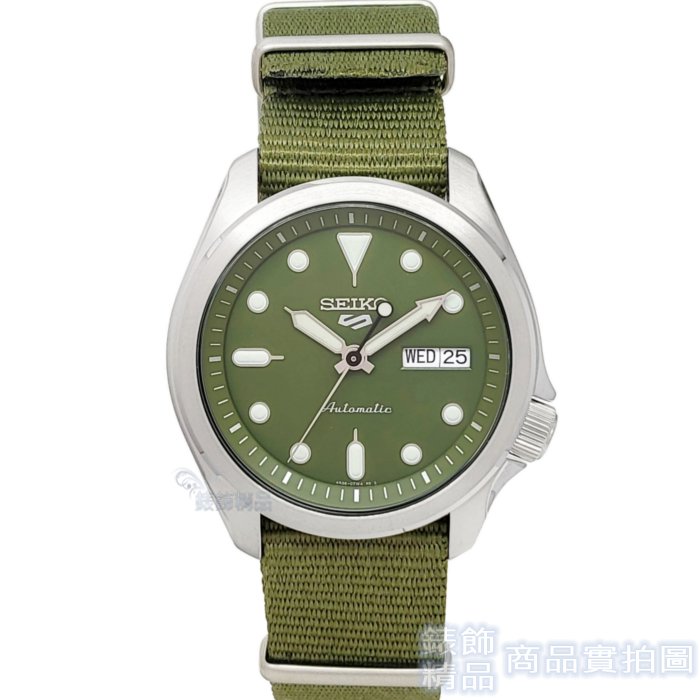 SEIKO 精工 SRPE65K1手錶 次世代5號 綠色帆布 手自動上鏈 機械錶 男錶【錶飾精品】