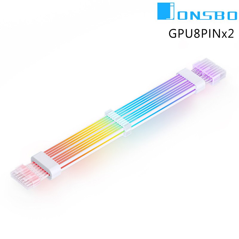 JONSBO 喬思伯 DY-2 GPU 8PINx2 (6+2) ARGB 顯示卡 電源發光 延長線 /紐頓e世界