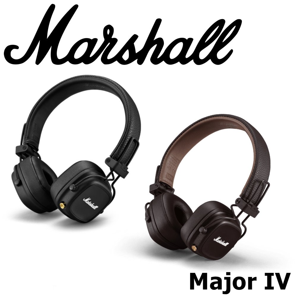 東京快遞耳機館 搖滾狂潮 Marshall Major IV藍牙耳罩式耳機 超長80小時續航 可折疊設計 2色