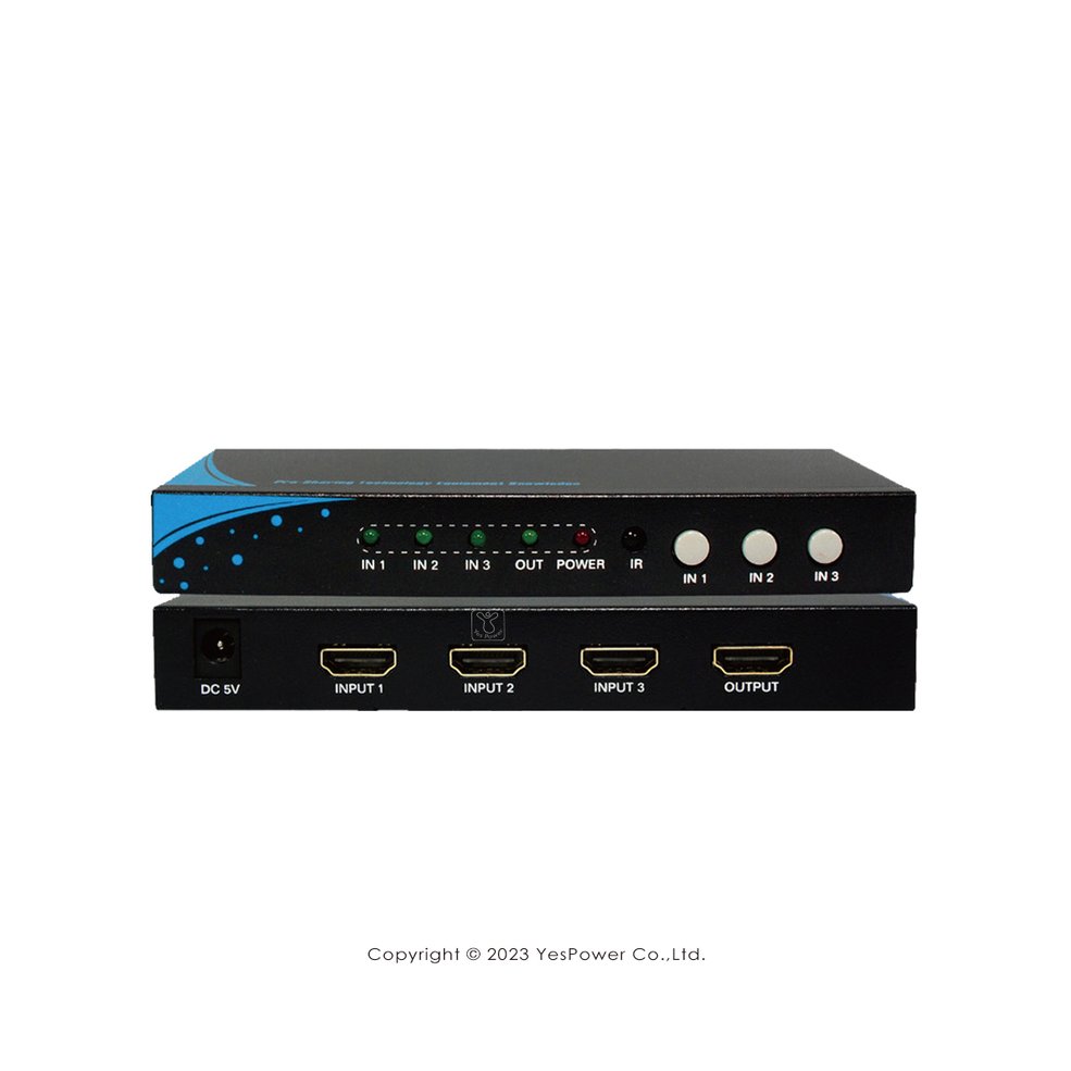 HSW-0301E PSTEK HDMI1.4 3埠切換器 支援自動跳埠功能/支援HDMI 1.4版